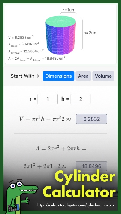 Cylinder Calculator